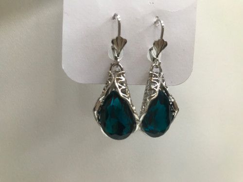 Blue Sapphire Gem Drop Earrings