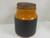 Orange Retro HANSTAN Pottery RICE Kitchen Canister w/Cork Lid, 15cm Tall