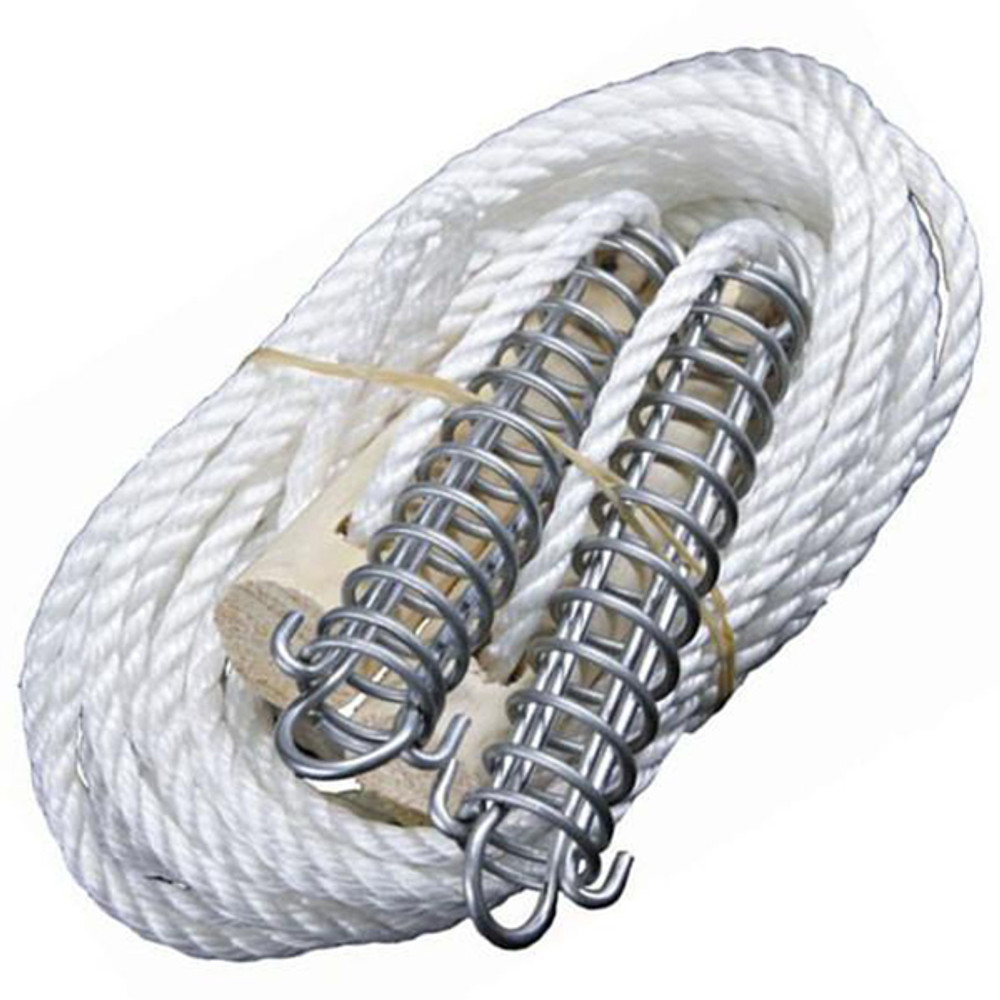 Deluxe Double Guy Rope with wooden slide runners & tension springs