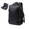 Tanen Dokumentenrucksack aus PU-Leder - Laptops bis 17 Zoll