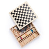 Xigral Holzspiel-Set: Schach, Dame, Mikado, Domino