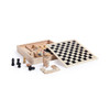 Xigral Holzspiel-Set: Schach, Dame, Mikado, Domino
