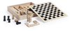Xigral Holzspiel-Set: Schach, Dame, Mikado, Domino