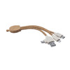 Stuart USB-Ladekabel: Kork & Weizenrohstoff, 3-in-1