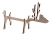 Weinflaschenhalter Rentierdesign | Birkensperrholz Halter