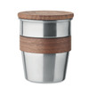 WALNUT Einwandiger Becher 350 ml aus recyceltem Edelstahl