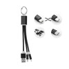 Schlüsselring mit Ladekabel-Set: USB-A, Mikro-B & Typ-C (MO9292)