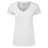 Iconic V-Neck Damen T-Shirt Weiß – Fruit Of The Loom