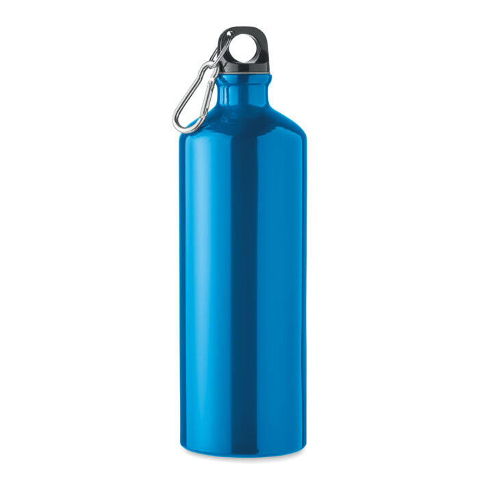 Alu-Trinkflasche 1L mit Karabiner β Perfekte Outdoor-Begleitung (MO6639)