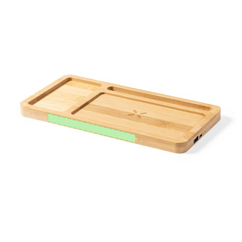 Golbar Ordner Ladegerät: Kabellos, 15W, USB, Bamboo Golbar Ordner Ladegerät: Kabellos, 15W, USB, Bamboo
