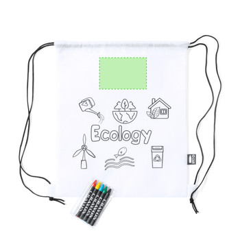 Balard Rucksack zum Ausmalen mit 5 Wachsmalstiften - RPET