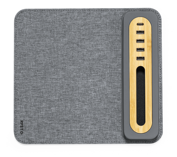 Craiig Multifunktionale USB-Mauspad-Lösung aus RPET & Bambus Craiig Multifunktionale USB-Mauspad-Lösung aus RPET & Bambus