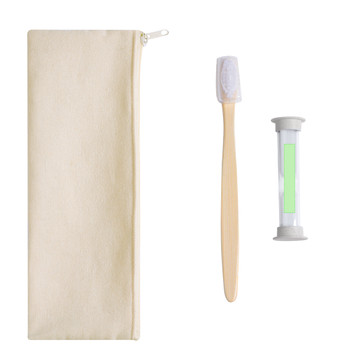 Lowchen Bambus-Zahnbürsten-Set mit 2-Minuten-Sanduhr Lowchen Bambus-Zahnbürsten-Set mit 2-Minuten-Sanduhr