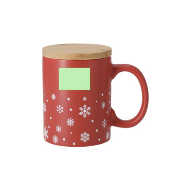 Keramiktasse 300 ml mit Bambusdeckel – Helogran Design  