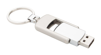 Robuster USB-Stick mit Drehfunktion und Schlüsselring