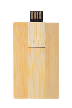 Hochwertiger Bambus USB Stick im Kreditkartenformat – 8/16/32GB 