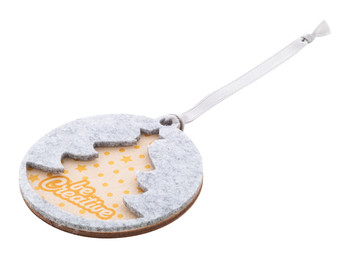 Weihnachtsbaumanhänger aus RPET-Filz & Holz