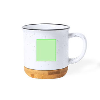 Larray Tasse 330 ml mit Bambusboden – Vintage-Stil Larray Tasse 330 ml mit Bambusboden – Vintage-Stil