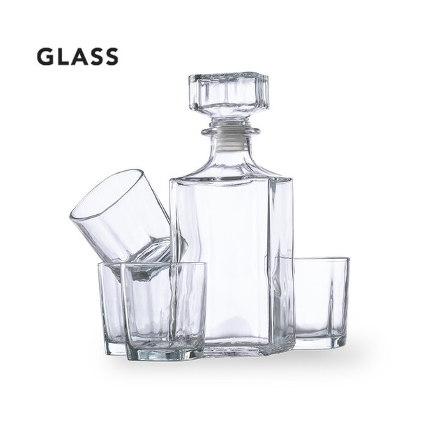 Rockwel Whisky Set: 1 L Dekanter & 4 Gläser 