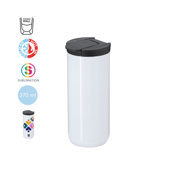 Lyrena Sublimations Wärme Trinkbecher 370 ml – Edelstahl Thermobecher