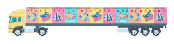 Lineal LKW 30 cm – Flexibles Werbegeschenk im LKW-Design