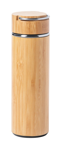 Stilvolle Thermokanne aus Bambus und Edelstahl - 400 ml