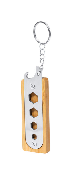 Schlüsselring Multitool – Bambus & Edelstahl, AP733337 (AP733337)