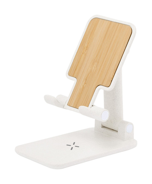 Hochwertiger Wireless Charger & Handyhalter aus Bambus (AP734271)