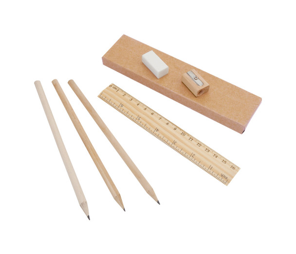 Bleistift Set mit Lineal und Zubehör – Praktisches Werbegeschenk