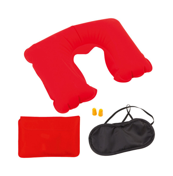 Reiseset: Komfortabel Reisen mit Nackenkissen & Maske