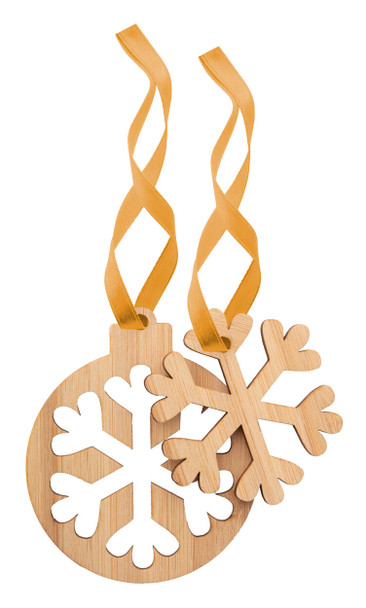 Weihnachtsbaumschmuck Schneeflocke aus Bambus | Nachhaltig & Elegant
