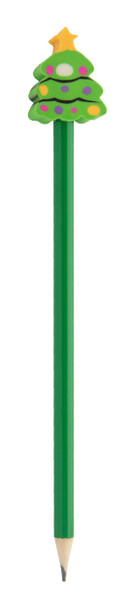 Bleistift mit Weihnachtsfigur: Weihnachtsbaum-Design
