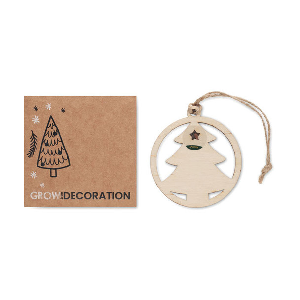 Natürlicher Weihnachtsschmuck aus Holz – Tanne (CX1555) (CX1555)