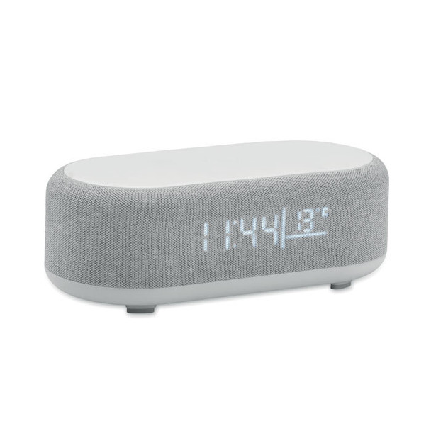 Ladestation mit Lautsprecher und Wecker – 15W Qi Wireless Charger  