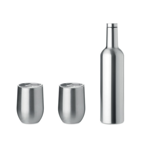 Exklusives Edelstahl Trinkset – Flasche und Becher (MO9971) (MO9971)