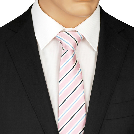 Pale Pink Striped Tie