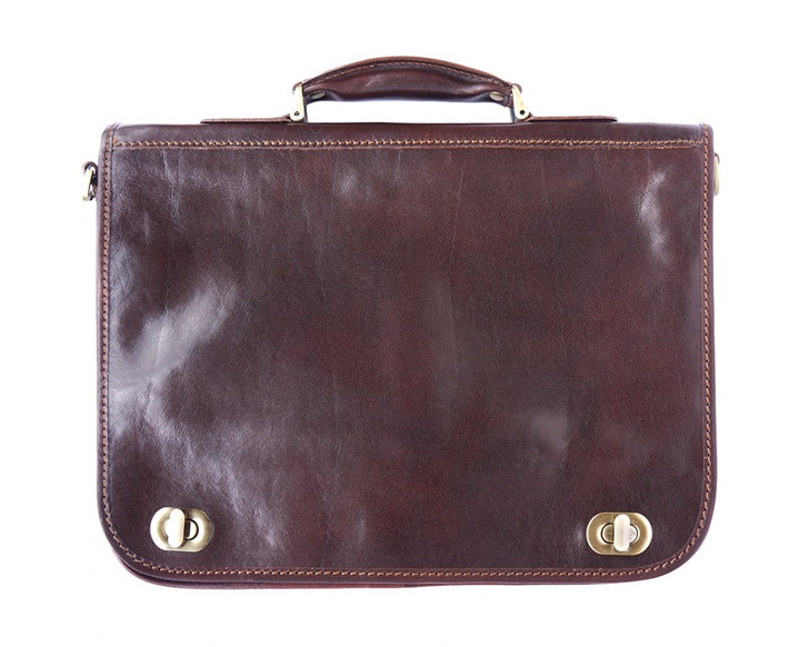 Brown Italian Leather Briefcase