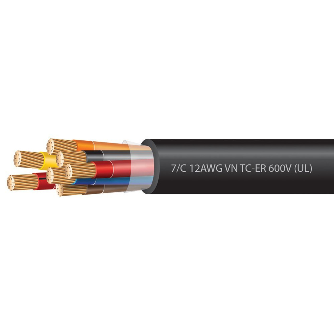 Cable electrico de cobre calibre numero 12 AWG 7 Hilos - Paneles