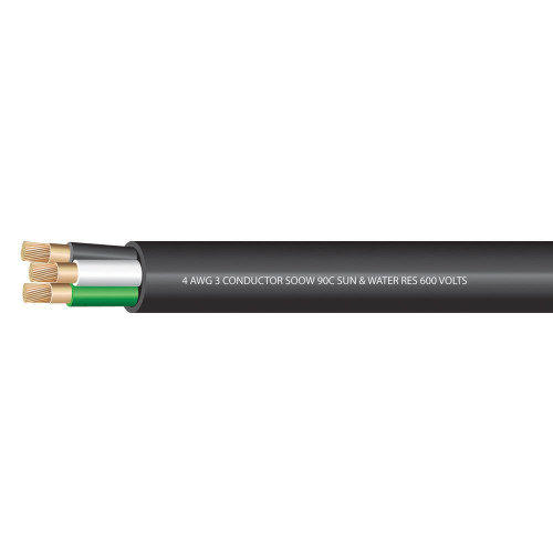 4 AWG 3 Conductor with Ground VNTC 600 Volts - Electrical Wire & Cable  Specialists