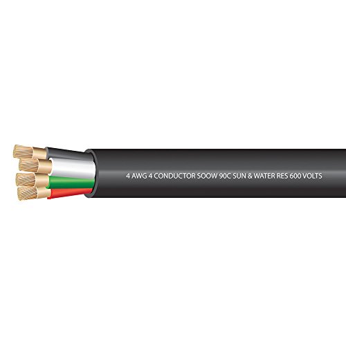 4 AWG 4 conductors SOOW Portable Cord 600 Volts -40C +90C