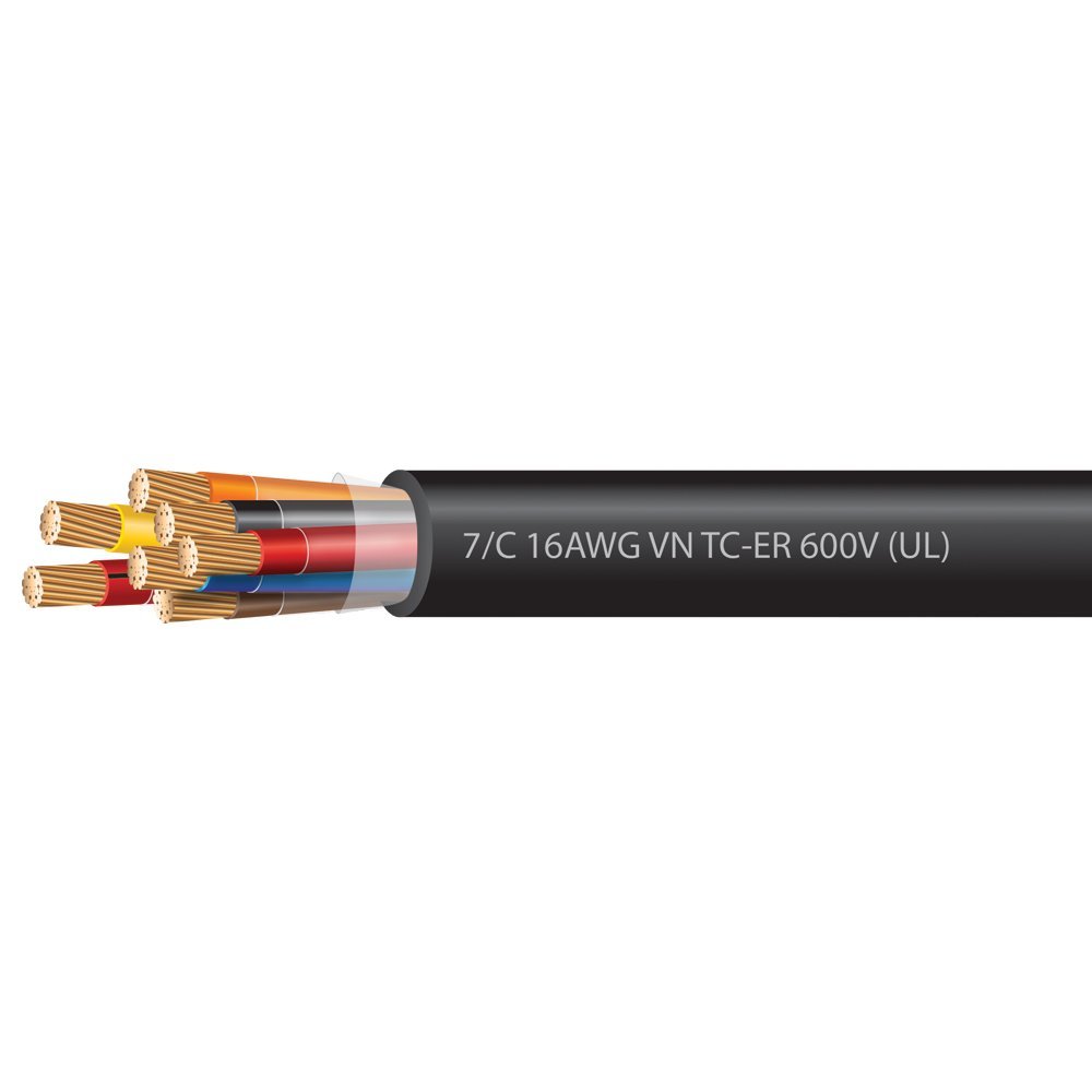 16 AWG 7 Conductor VNTC Tray Cable 600 Volts (UL)