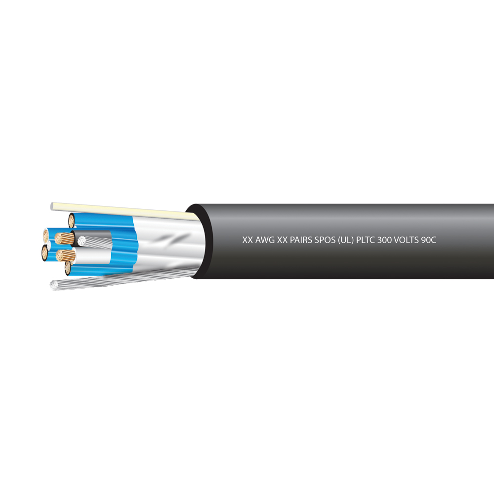 18 AWG 4 SHIELDED PAIRS POWER LIMTED TRAY CABLE 300 VOLTS