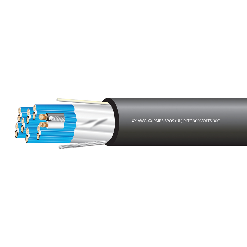 18 AWG 8 SHIELDED PAIRS POWER LIMTED TRAY CABLE 300 VOLTS