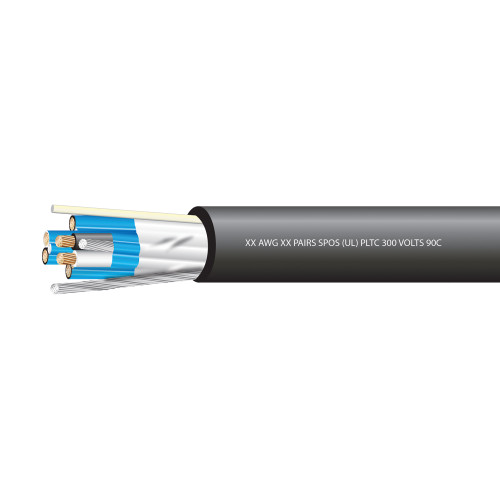 16 AWG 4 SHIELDED PAIRS POWER LIMTED TRAY CABLE 300 VOLTS
