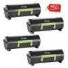 Lexmark 50F1H00 (4-Pack) Compatible Toner Cartridge 5,000 Pages Yield Each for MS310dn/MS312dn/MS610dn Printer