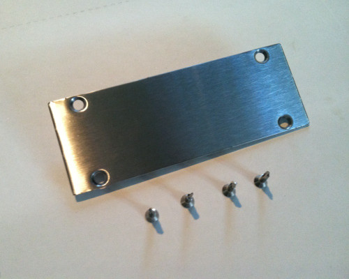 Drive Thru Vivo-Paypass Cover Plate - Stainless Steel with Hardware  (Covers the Hole from the De-installed Unit)