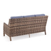 Cabo Caribou Outdoor Wicker and Remy Denim Cushion Sofa