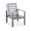 Soho Slate Grey Aluminum and Oyster Cushion Concealed Spring Dining Chair