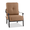 2 Pc. Cast Teak Sunbrella Button-Tufted Self-Welt Estate Club Chair Cushion