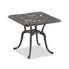 Cadiz Aged Bronze Cast Aluminum and Leona Nutmeg Cushion 3 Pc. Chaise Set with 21 in. Sq. Side Table